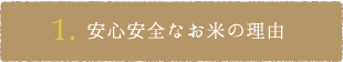 1.安心安全なお米の理由